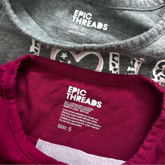 Epic Threads Gray and Purple Long Sleeve Tees bundle - Picture 2 of 3
